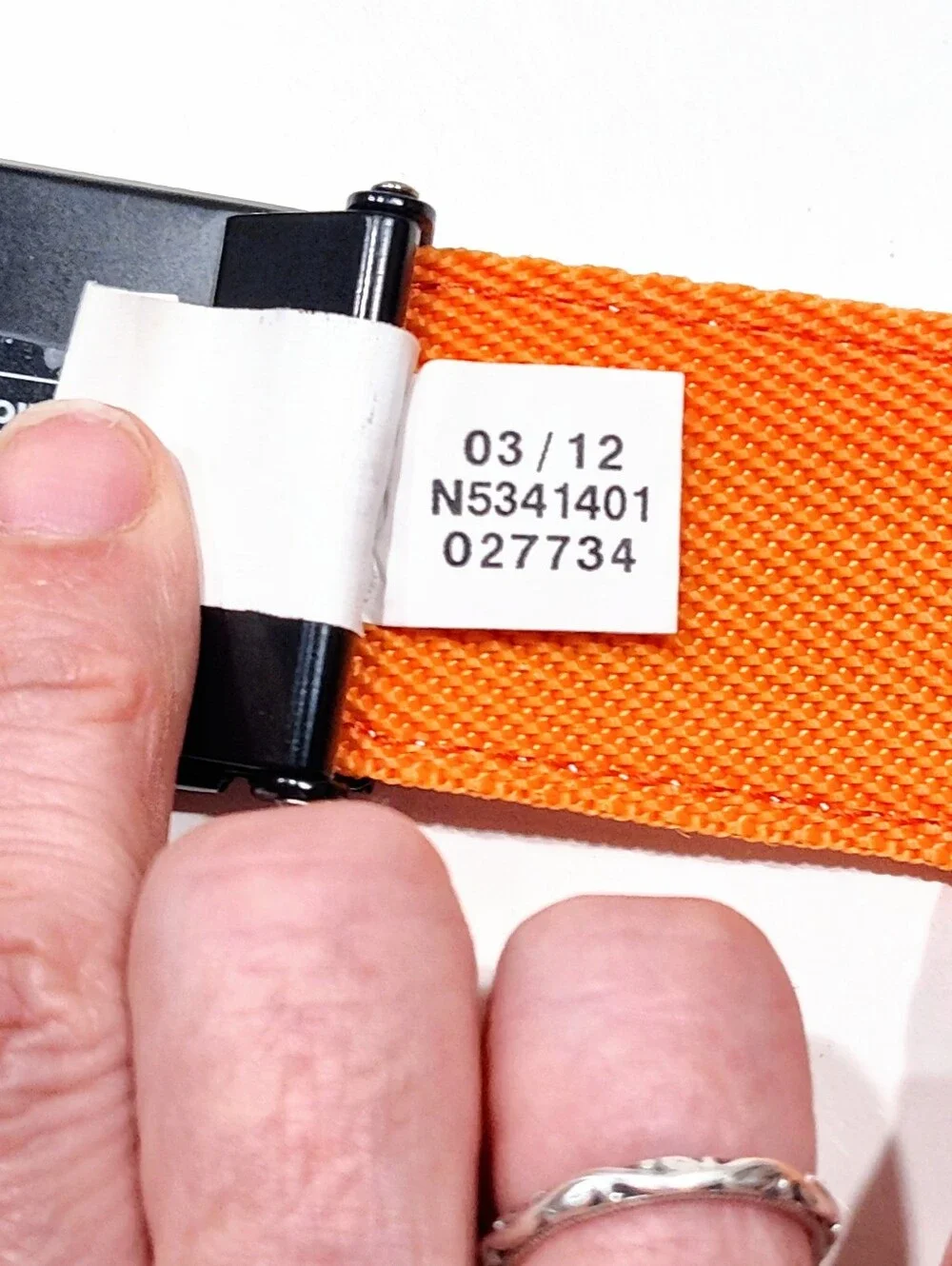 Adidas Reversible Webbing Belt Orange Black White Stripe Enamel Buckle 2012 OSFA